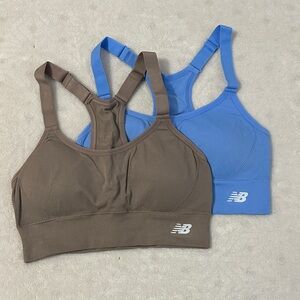 New Balance Sports Bra Duo - Chocolate and Sky Blue